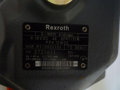 A10VS045DFR1 31R-PA12N00力士樂柱塞泵接線盒詳解